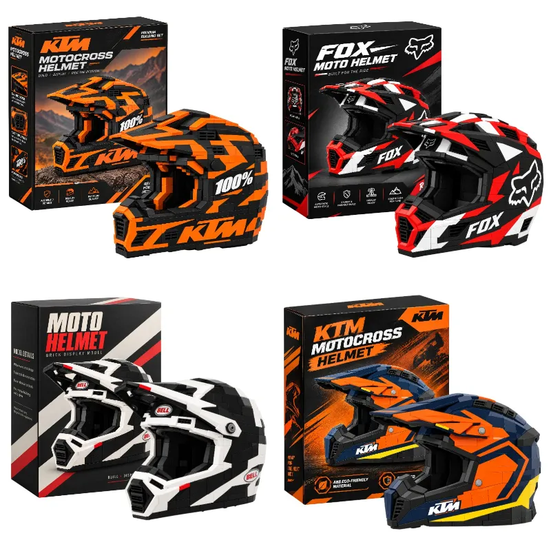 🏆Motocross Helmet Building Blocks Collection