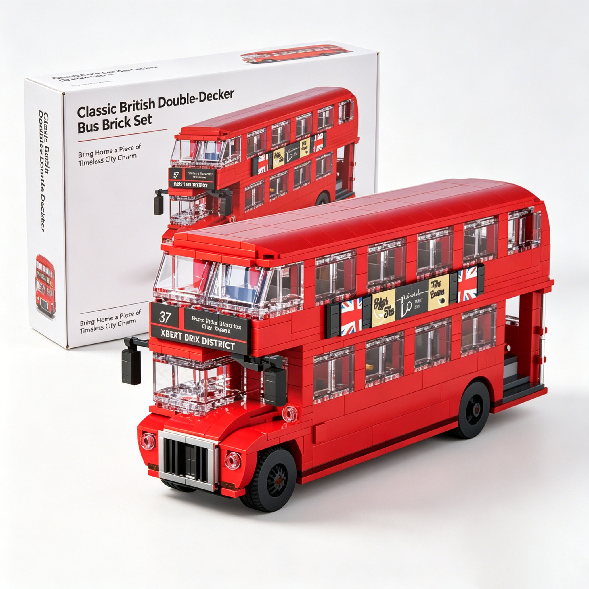 🚌 Classic British Double-Decker Bus Brick Set