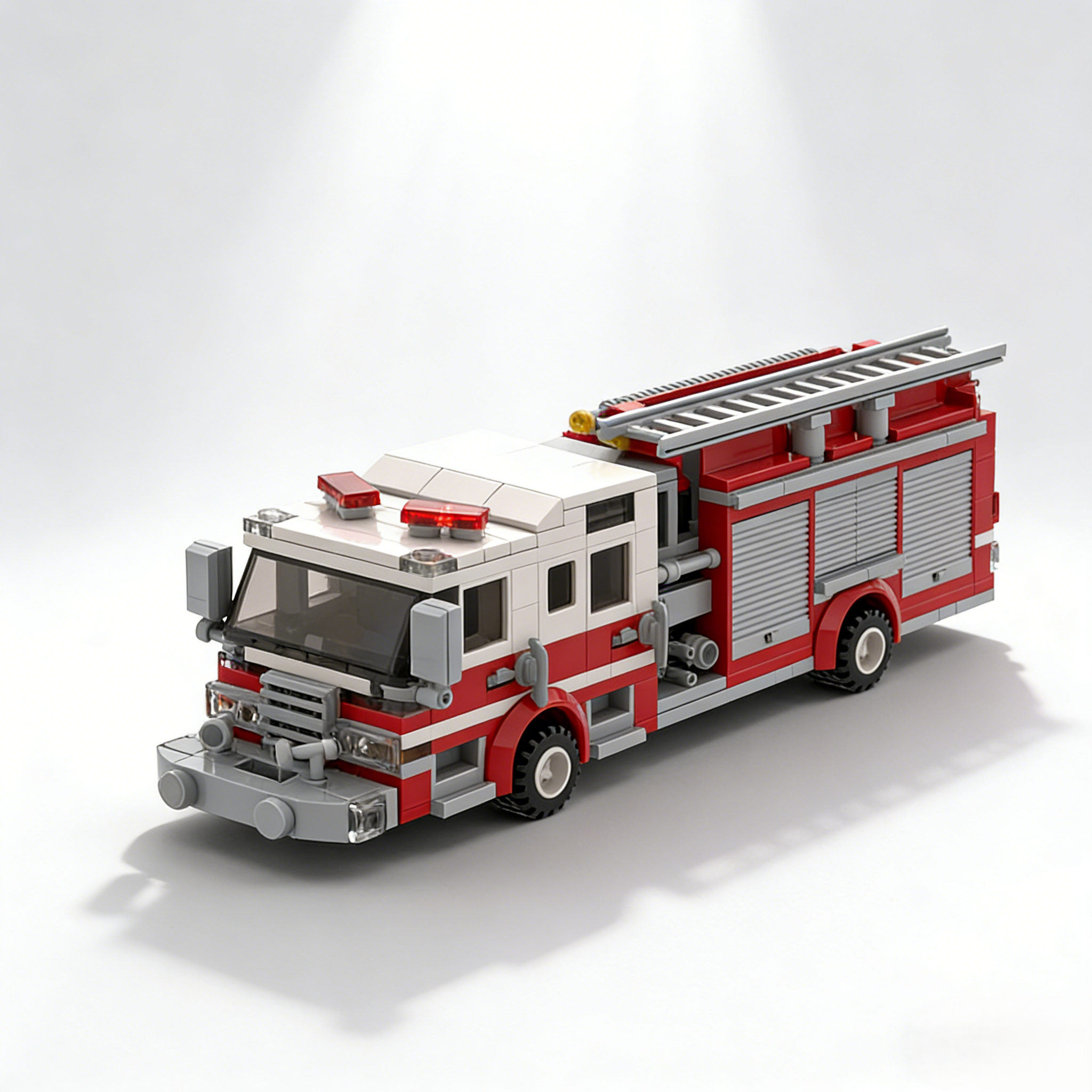 Fire Engine Brick Set with Ladder