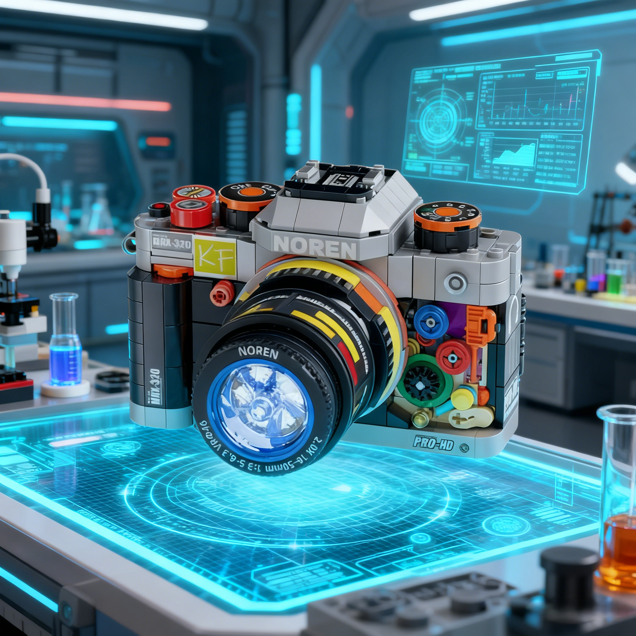 Retro-Style Collectible Brick Camera