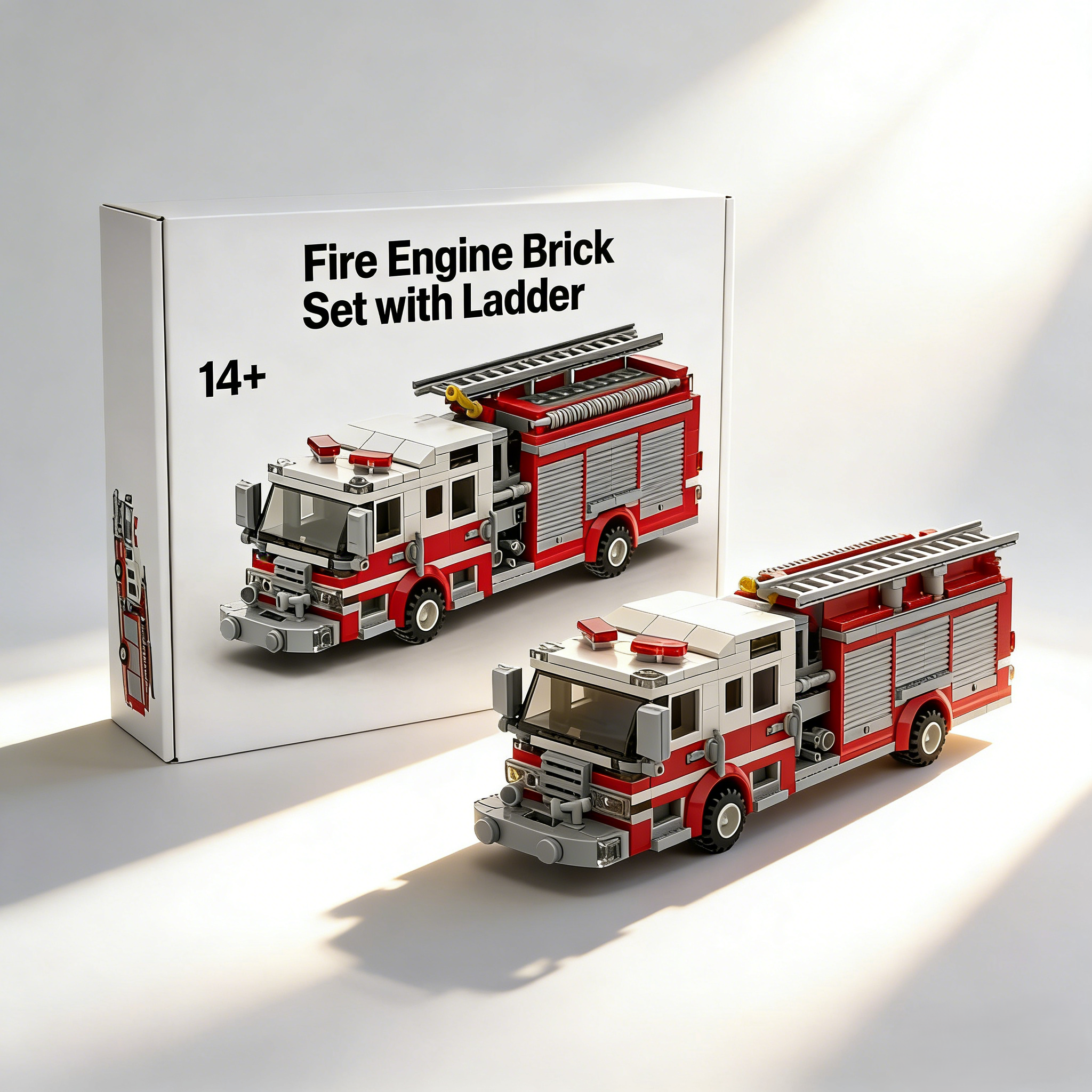 Fire Engine Brick Set with Ladder