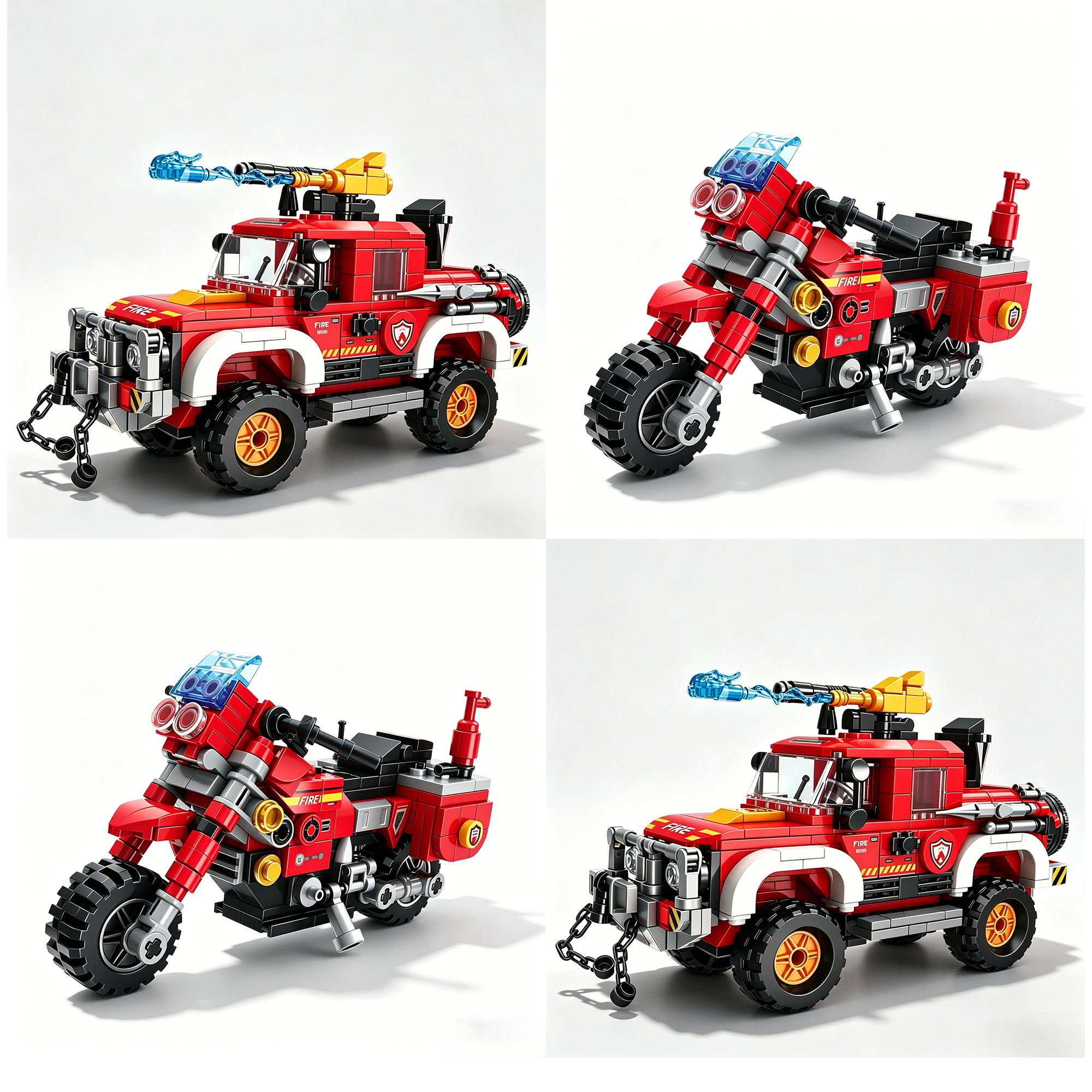 🚒 All-Terrain Fire Rescue Truck Brick Set 🔥 Buy 1 Get 1 FREE – Limited Time Only🔥