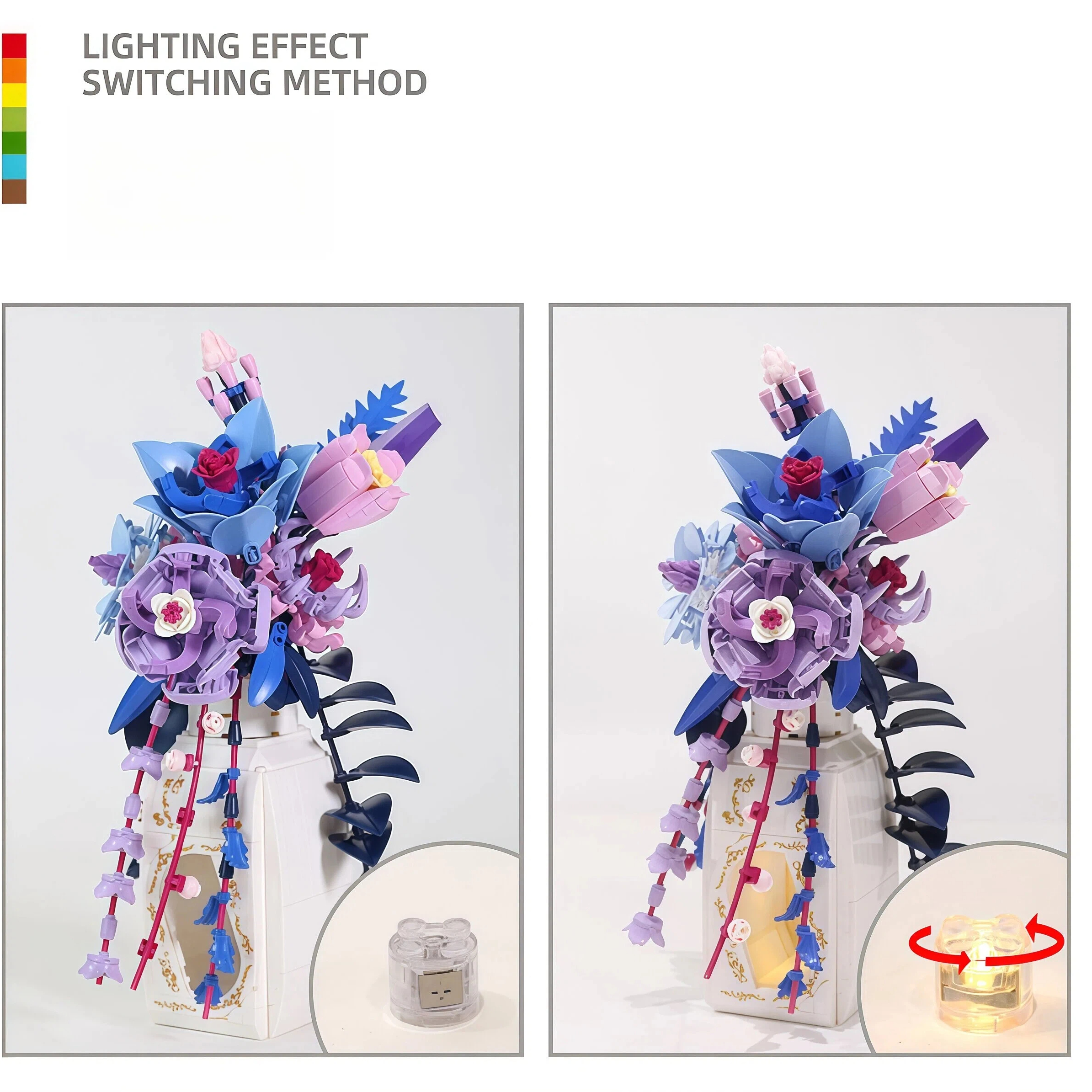 Luminous Floral Vase Building Set💐