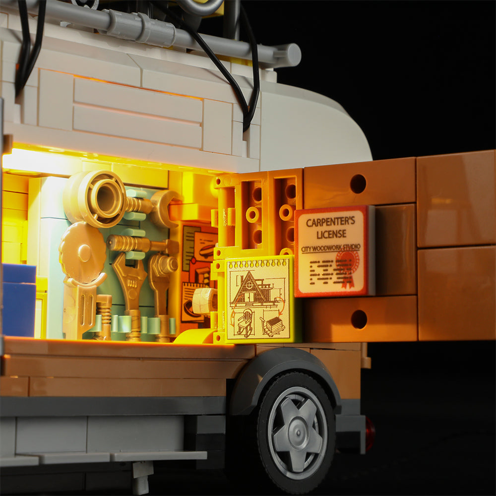 Carpentry Van Building Blocks | Collectible Woodworking Model Set