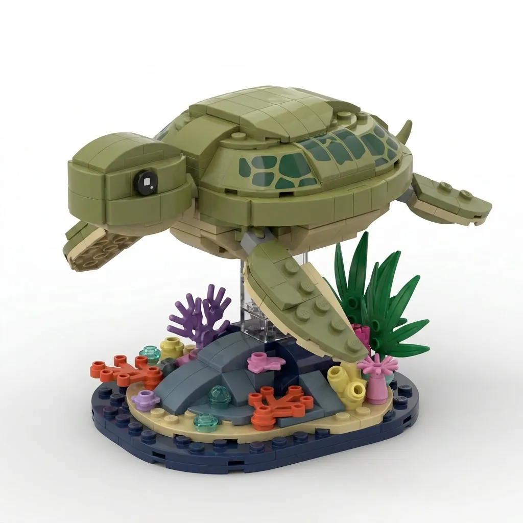 Sea Turtle Reef Building Block Set – Ocean Wildlife Collector's Edition