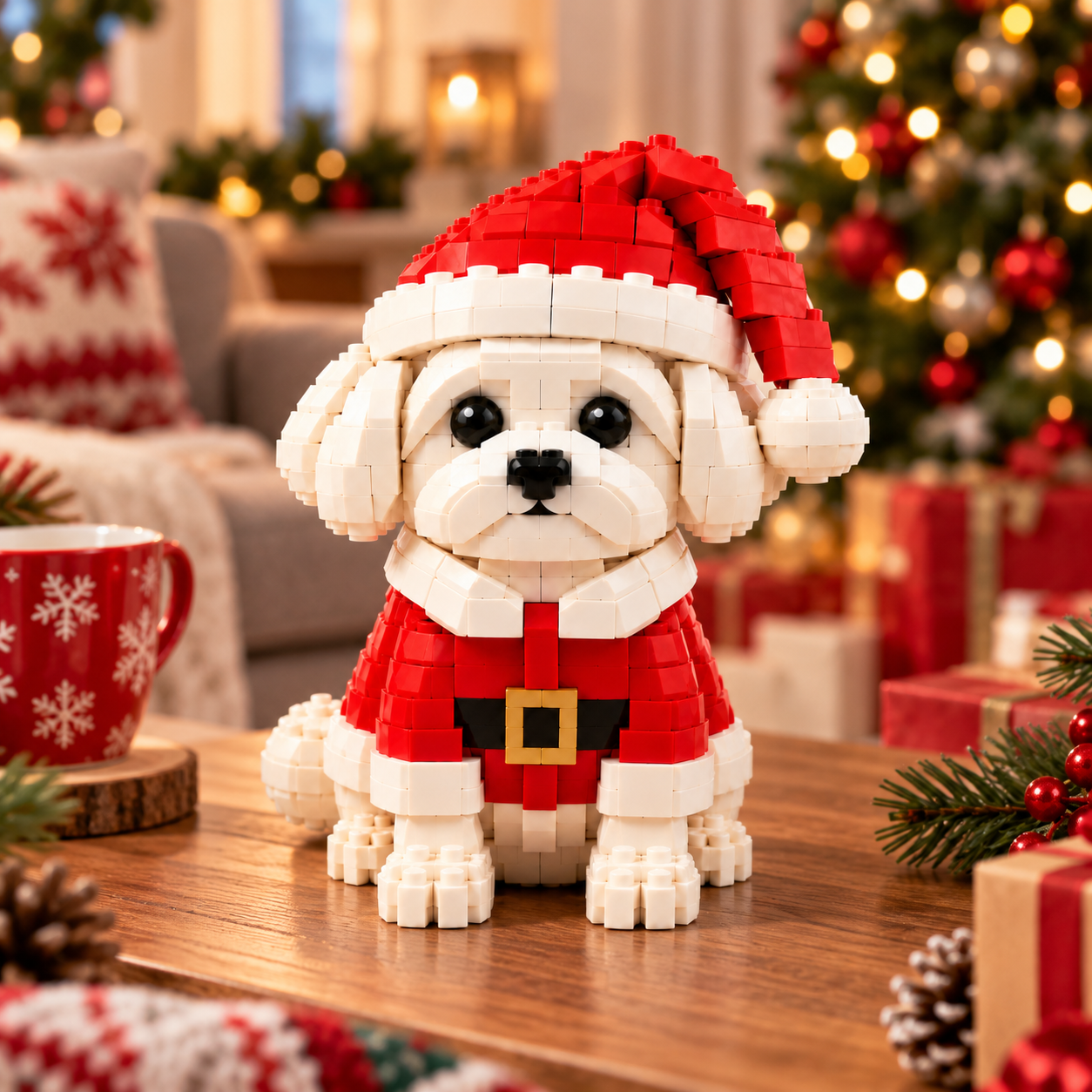 🐶🎄 Christmas Puppy Building Block Collection