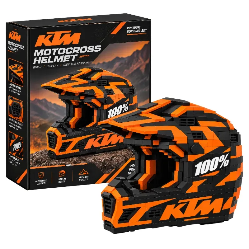 🏆Motocross Helmet Building Blocks Collection