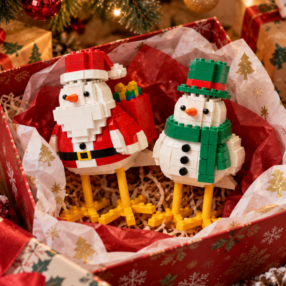 🎅🐦 Christmas Bird Duo Building Set