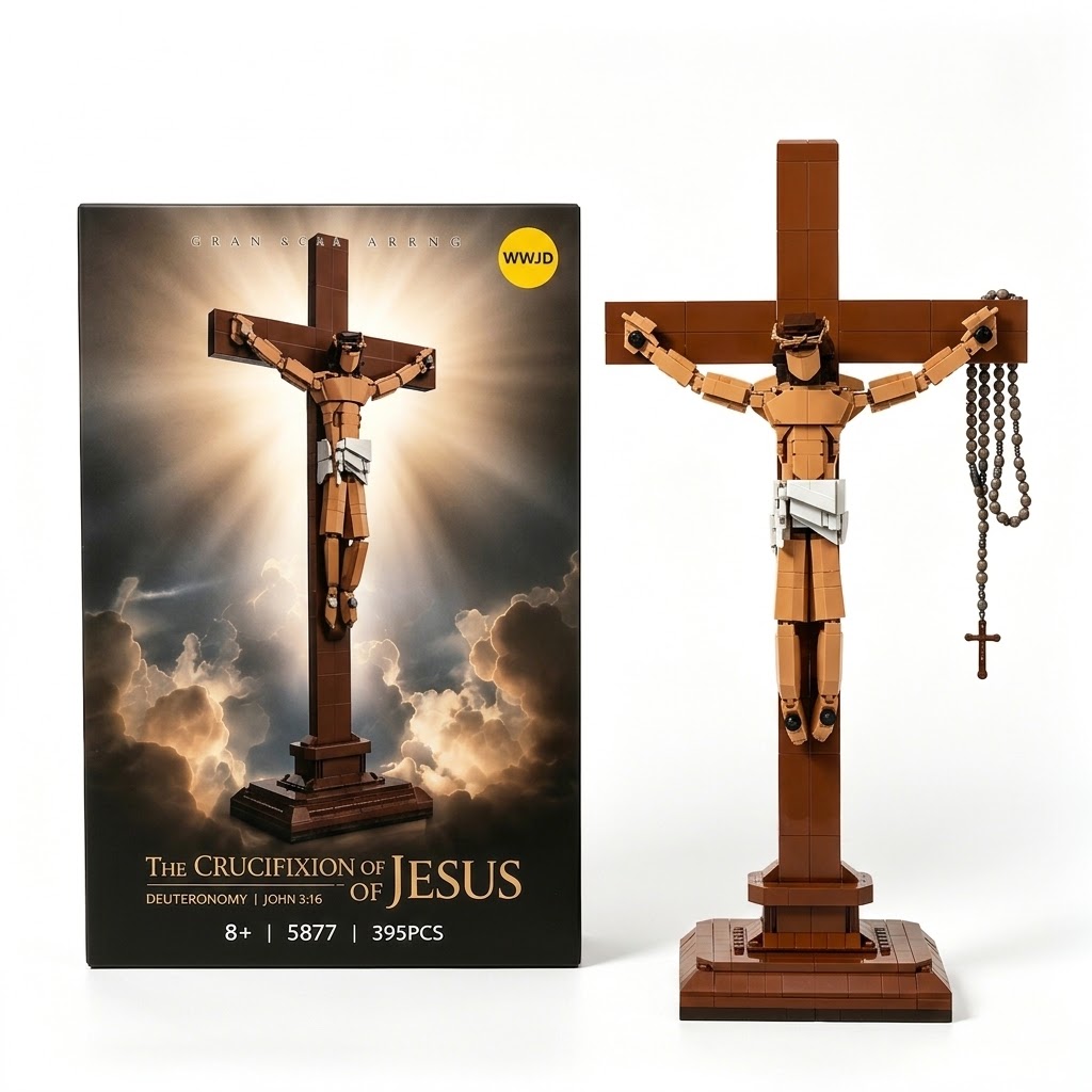Jesus Crucifix Building Set – Faith & Redemption Cross✝️
