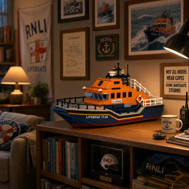 🌊⚓Rescue Lifeboat Cruiser – Maritime Search & Rescue Building Block Set