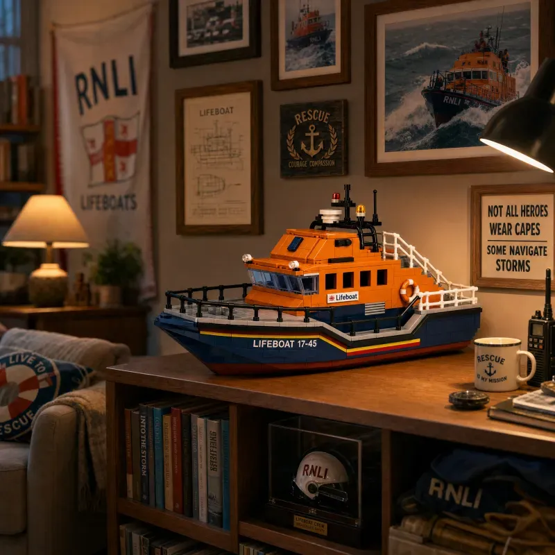 🌊⚓Rescue Lifeboat Cruiser – Maritime Search & Rescue Building Block Set