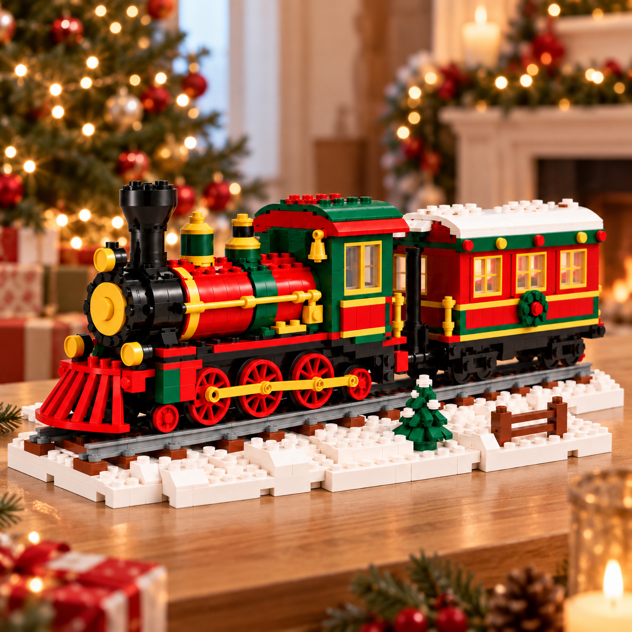 🎄 2026 Christmas Classic Holiday Train Building Block Set 🚂