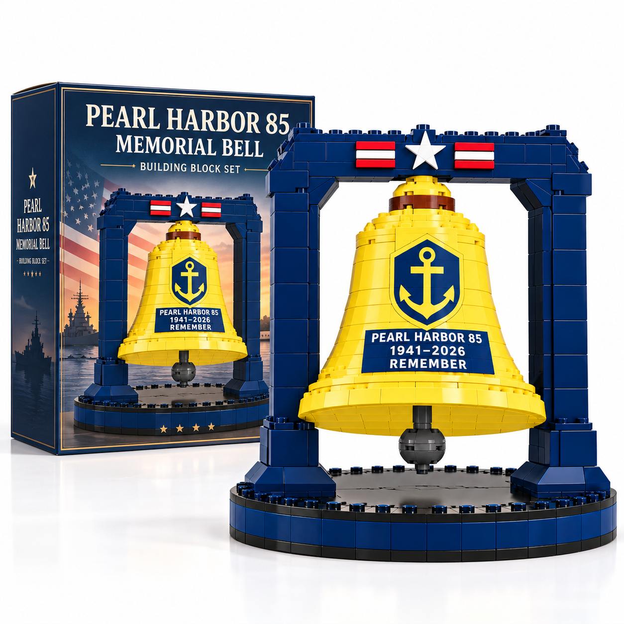 🔔 Pearl Harbor 85th Anniversary Memorial Bell Building Block Set
