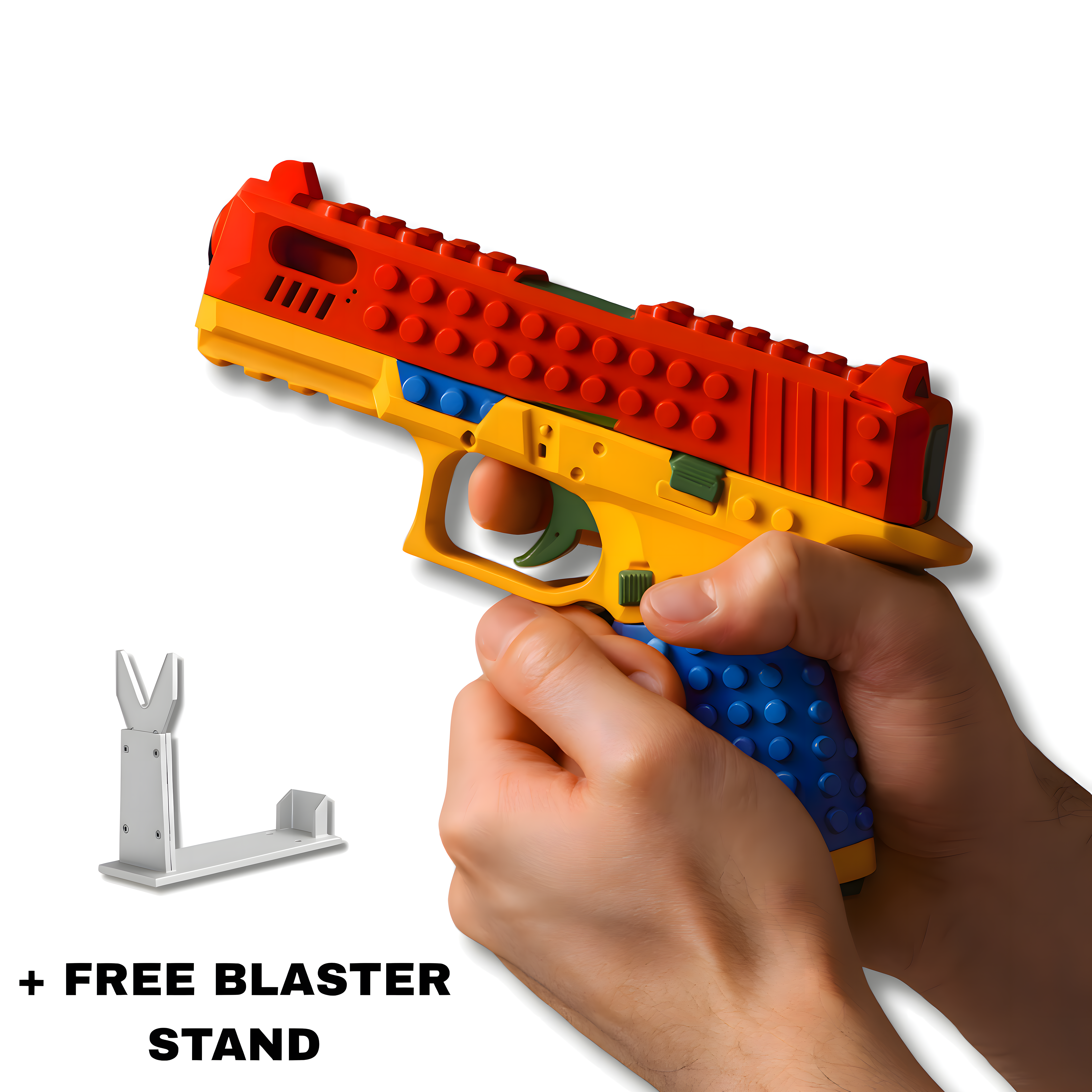 Building Block Semi-Auto Shell Ejecting Soft Bullet Toy Gun