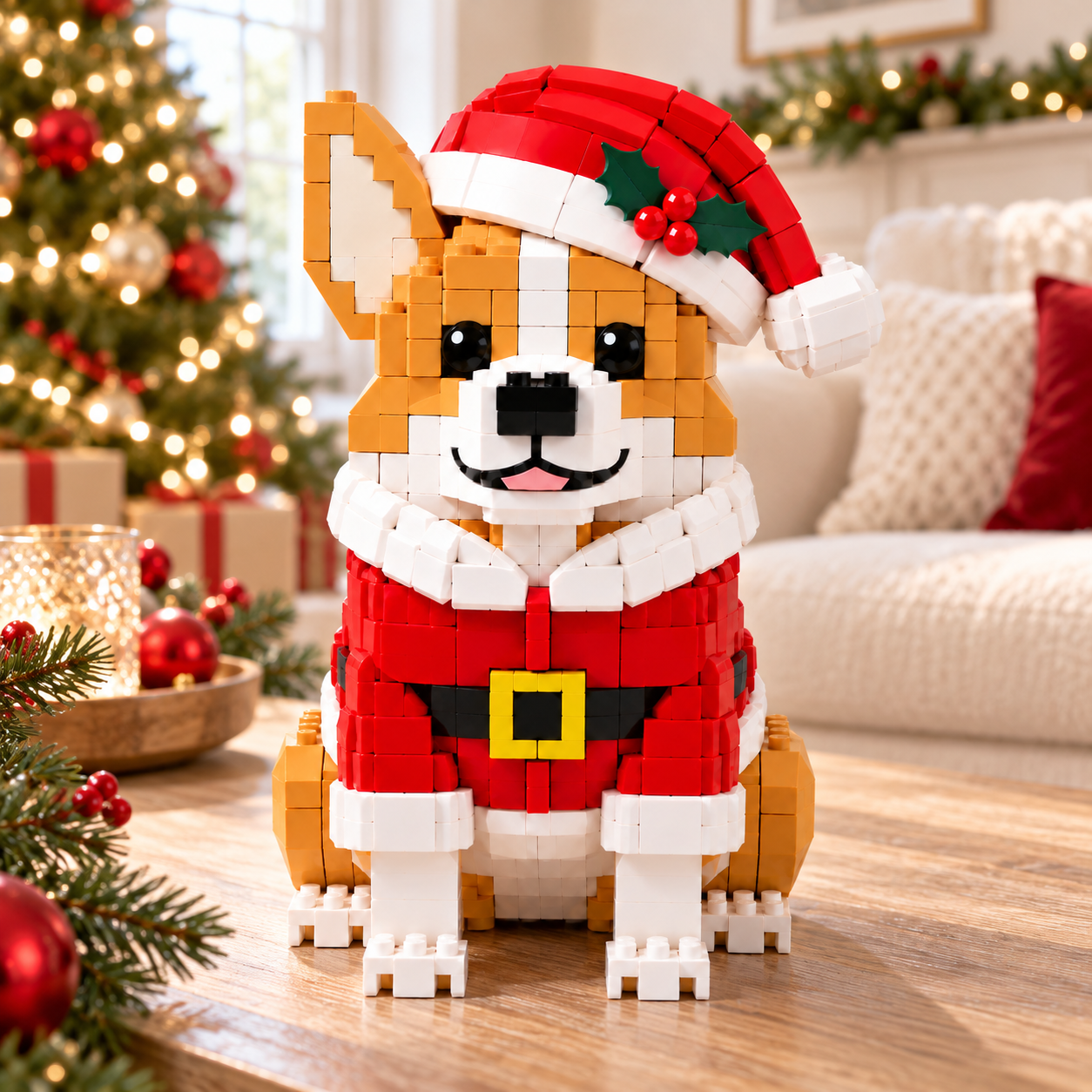 🐶🎄 Christmas Puppy Building Block Collection
