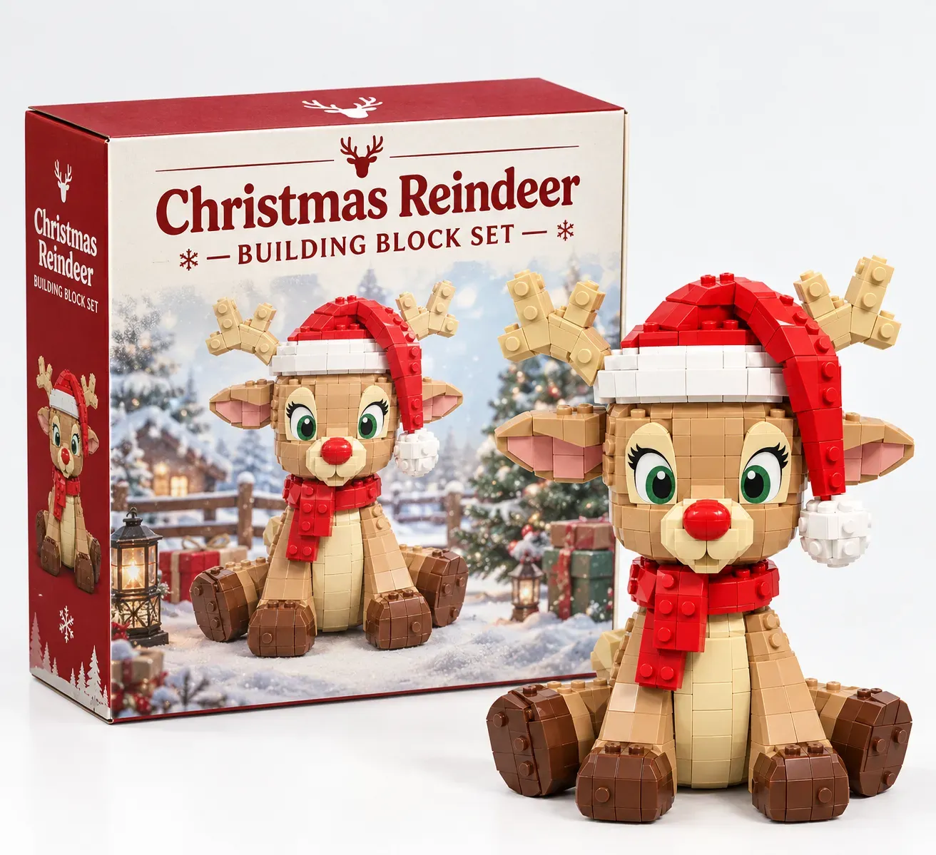 Christmas Reindeer Building Block Set 🦌🎅