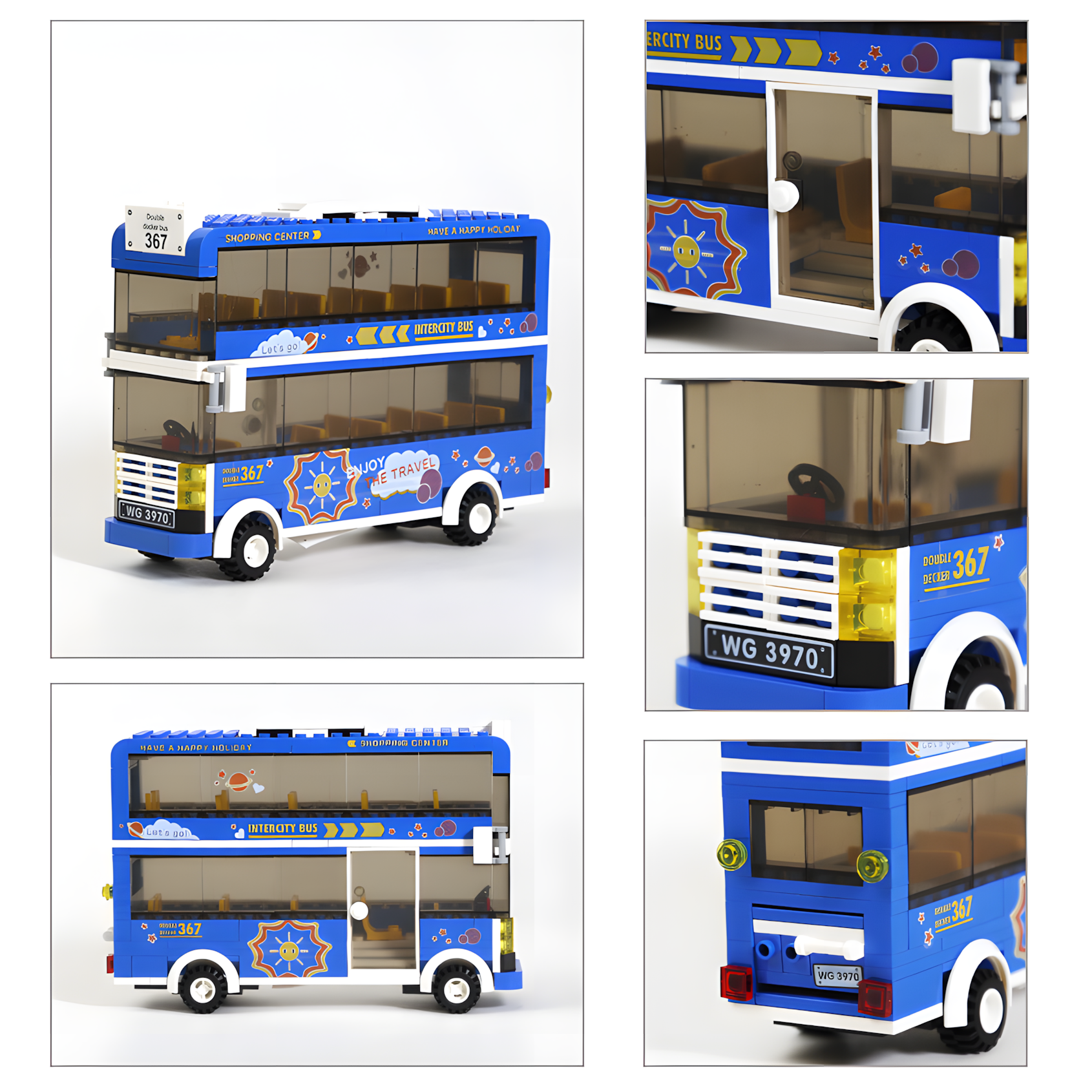 Double Decker Intercity Bus Building Blocks (257PCS)