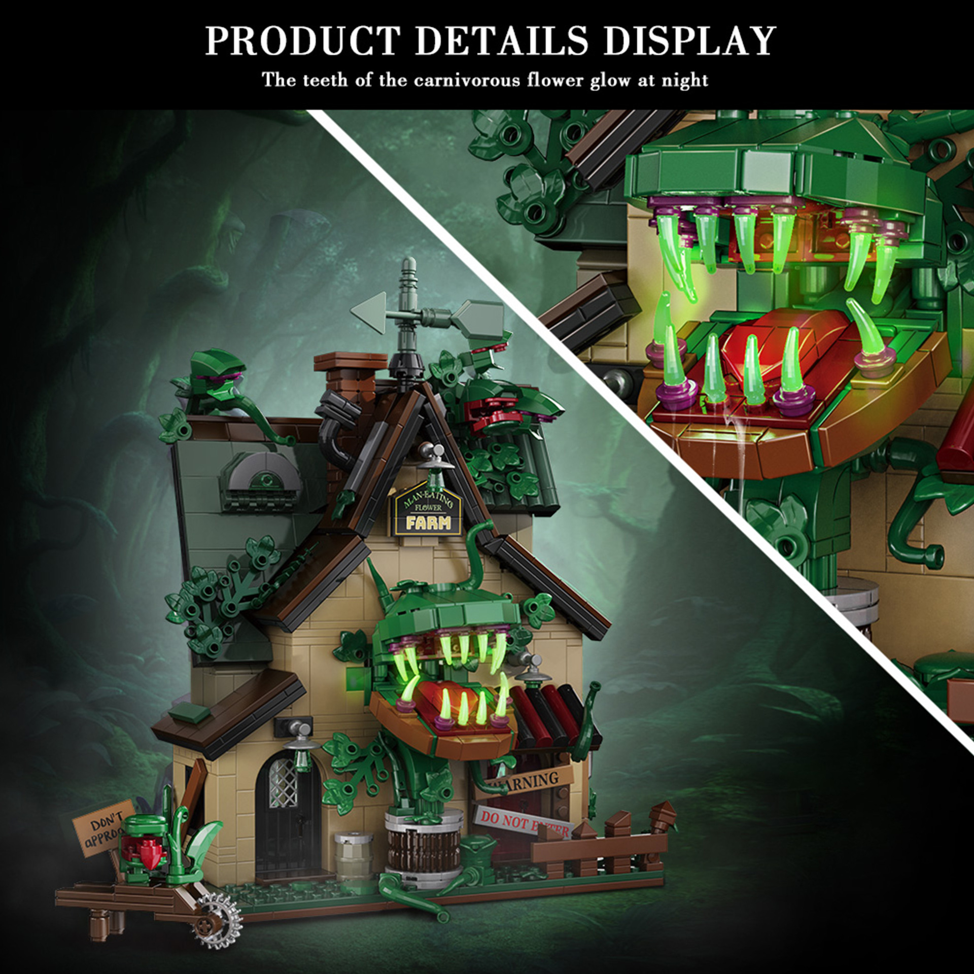 Carnivorous Plant Cottage Building Set -  Family Atmosphere Edition