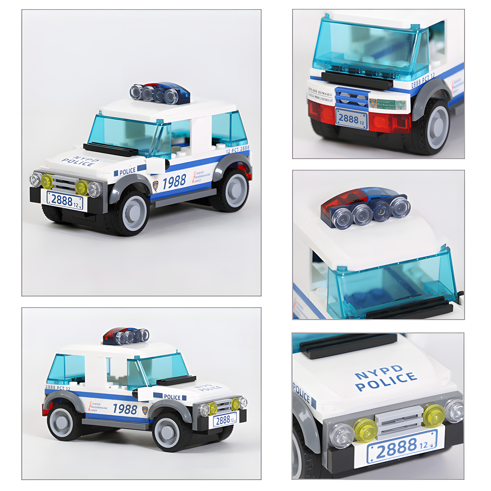 NYPD Police SUV Building Blocks (98PCS) | 1:36 Scale City Patrol Car Bricks Set