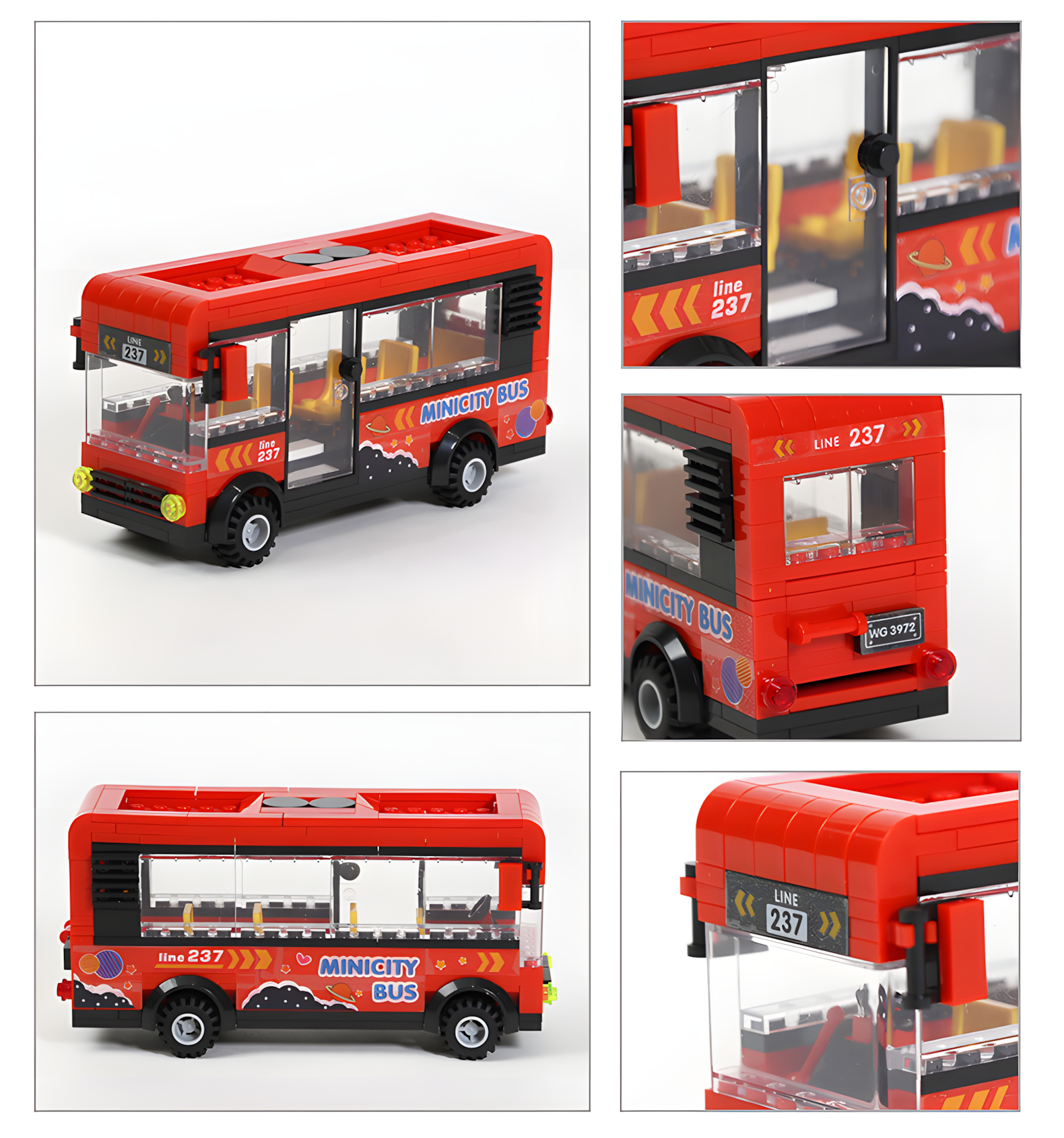 Minicity Intercity Bus Building Blocks (323PCS)