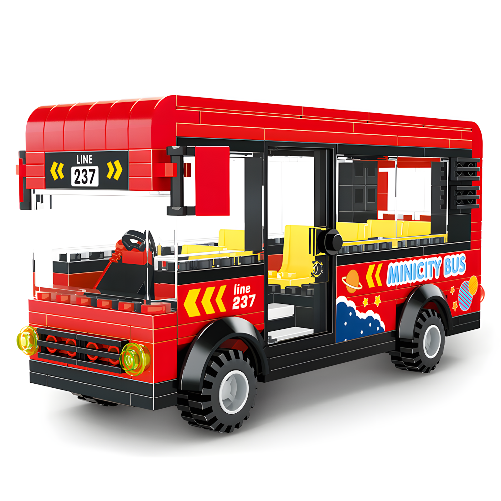 Minicity Intercity Bus Building Blocks (323PCS)