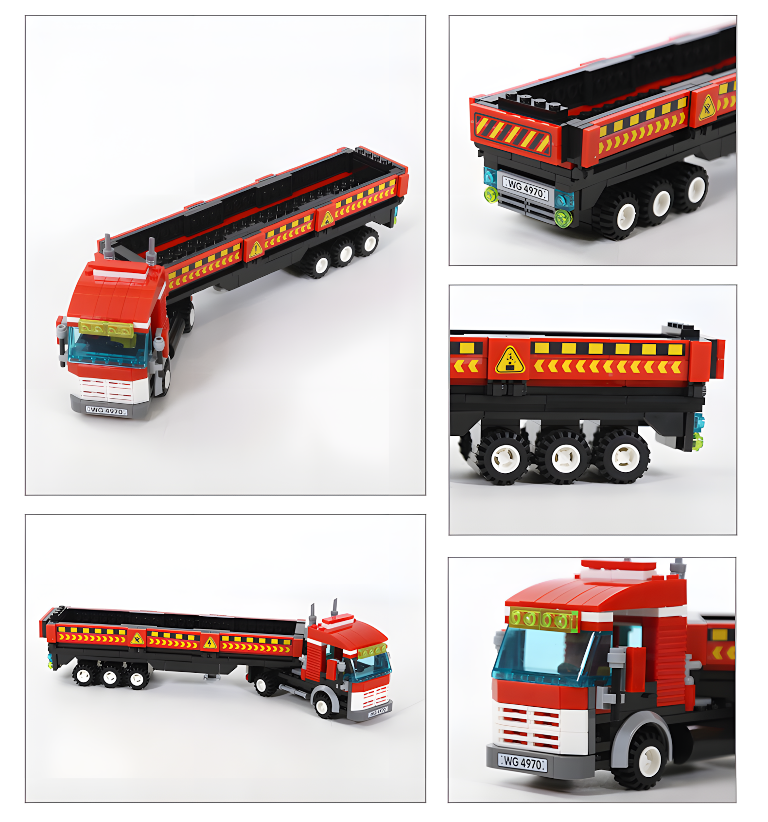 Red Heavy Truck Transport Vehicle Building Blocks Toy Bricks Set-323pcs