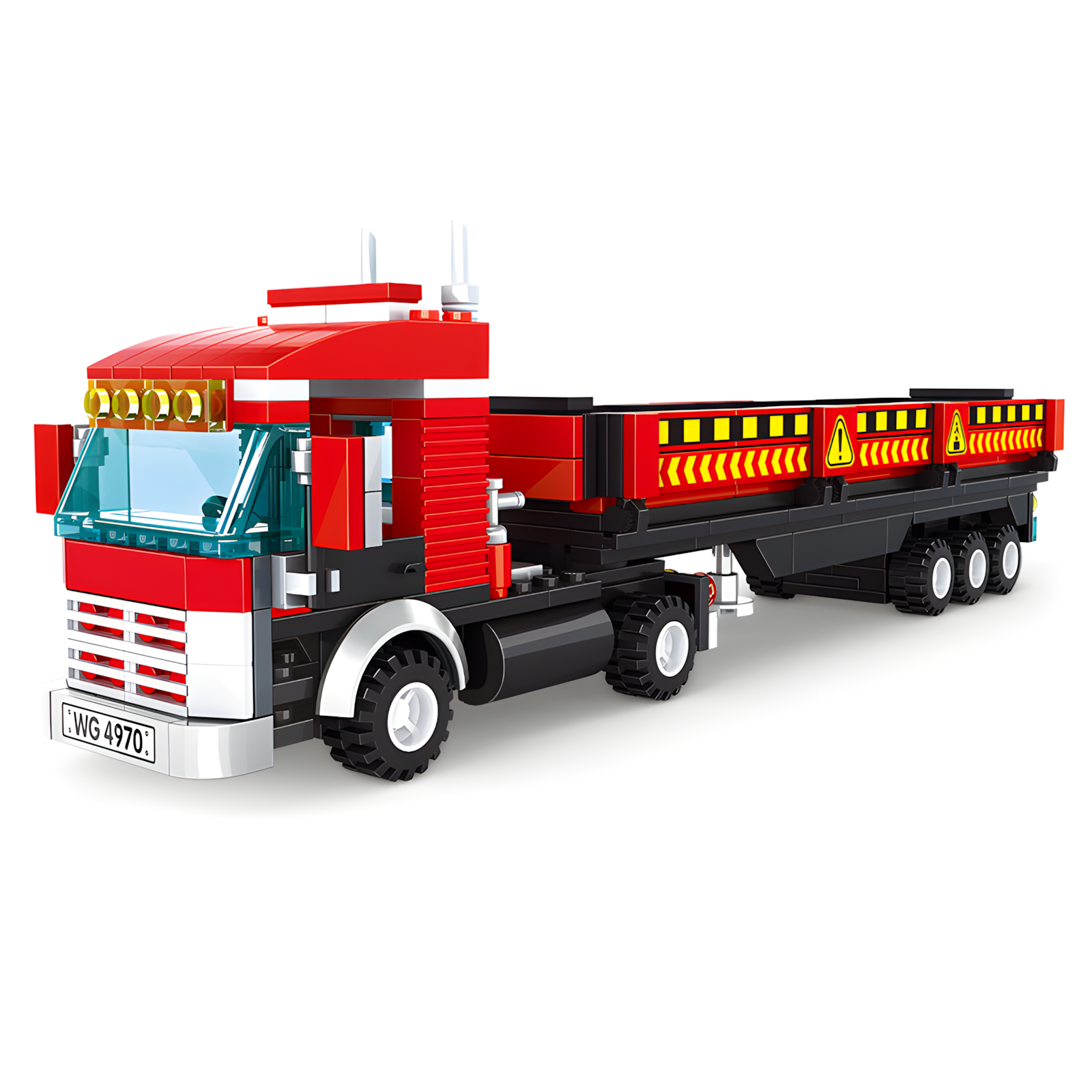 Red Heavy Truck Transport Vehicle Building Blocks Toy Bricks Set-323pcs