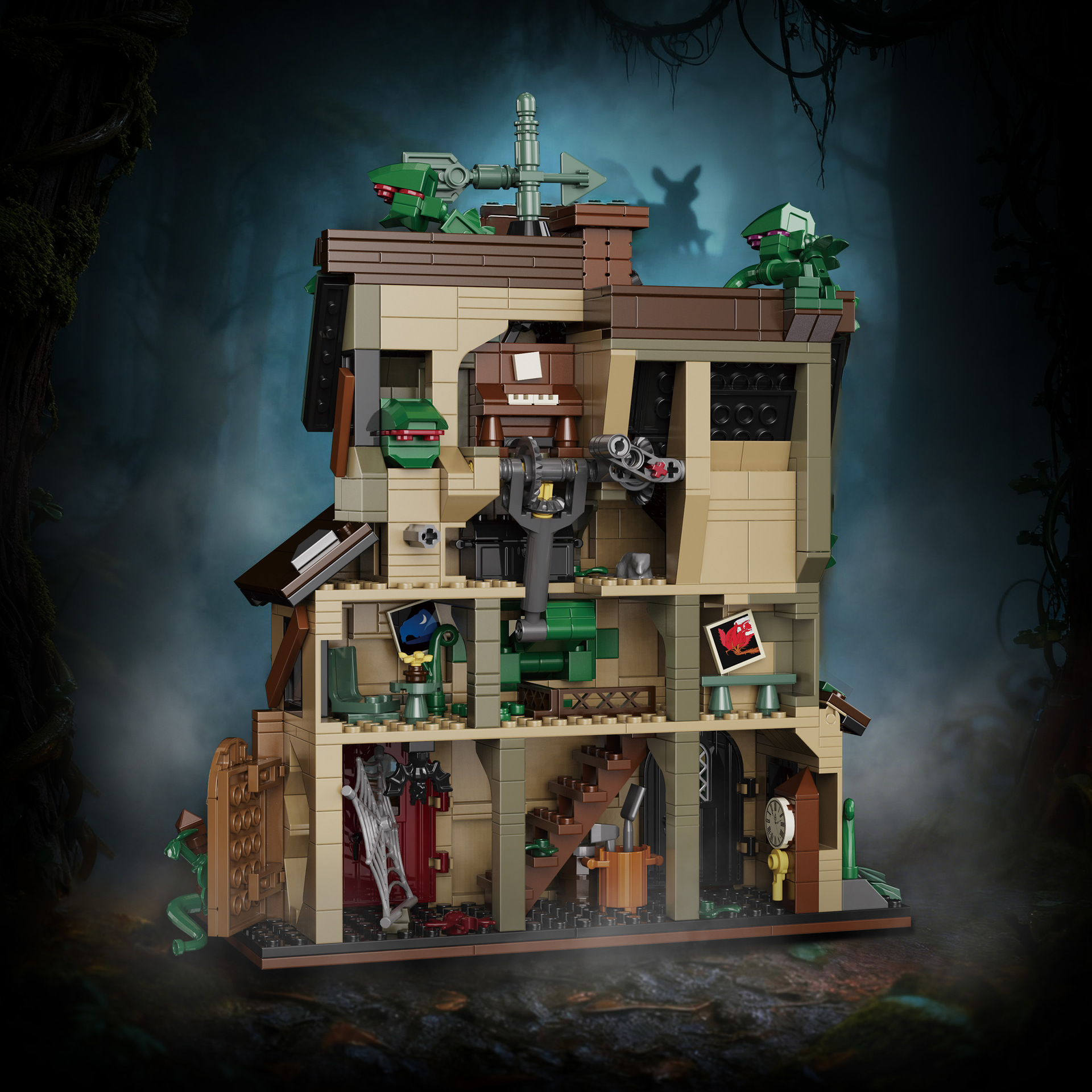 Carnivorous Plant Cottage Building Set -  Family Atmosphere Edition