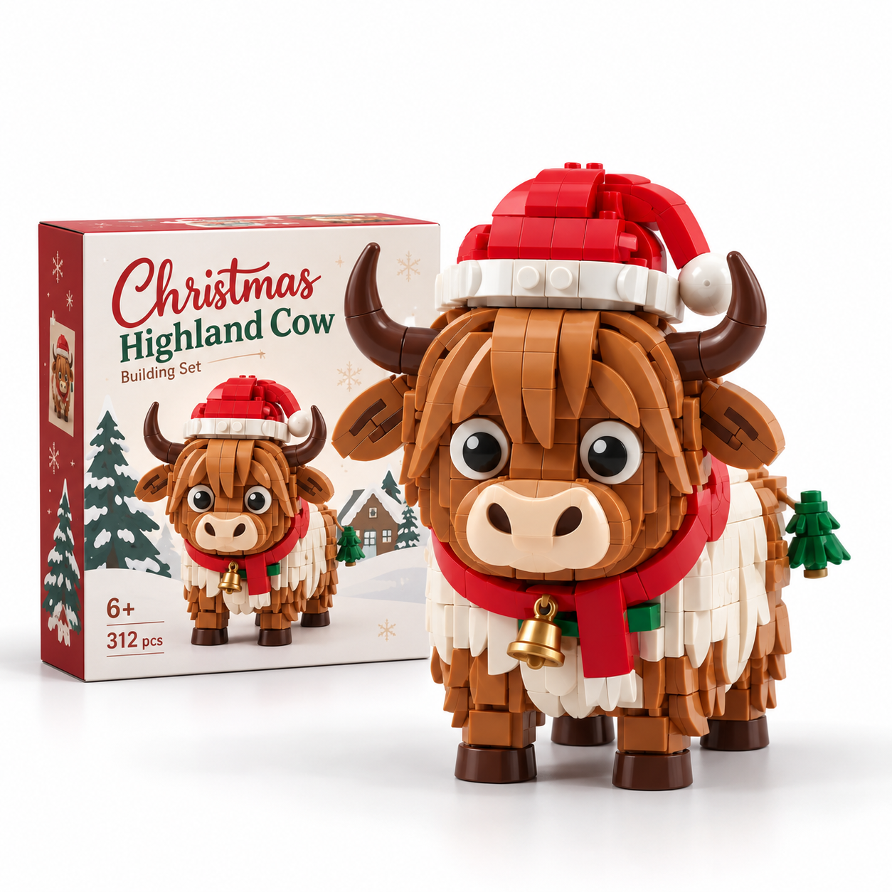 🐮2026 Christmas Highland Cow Building Set🎄