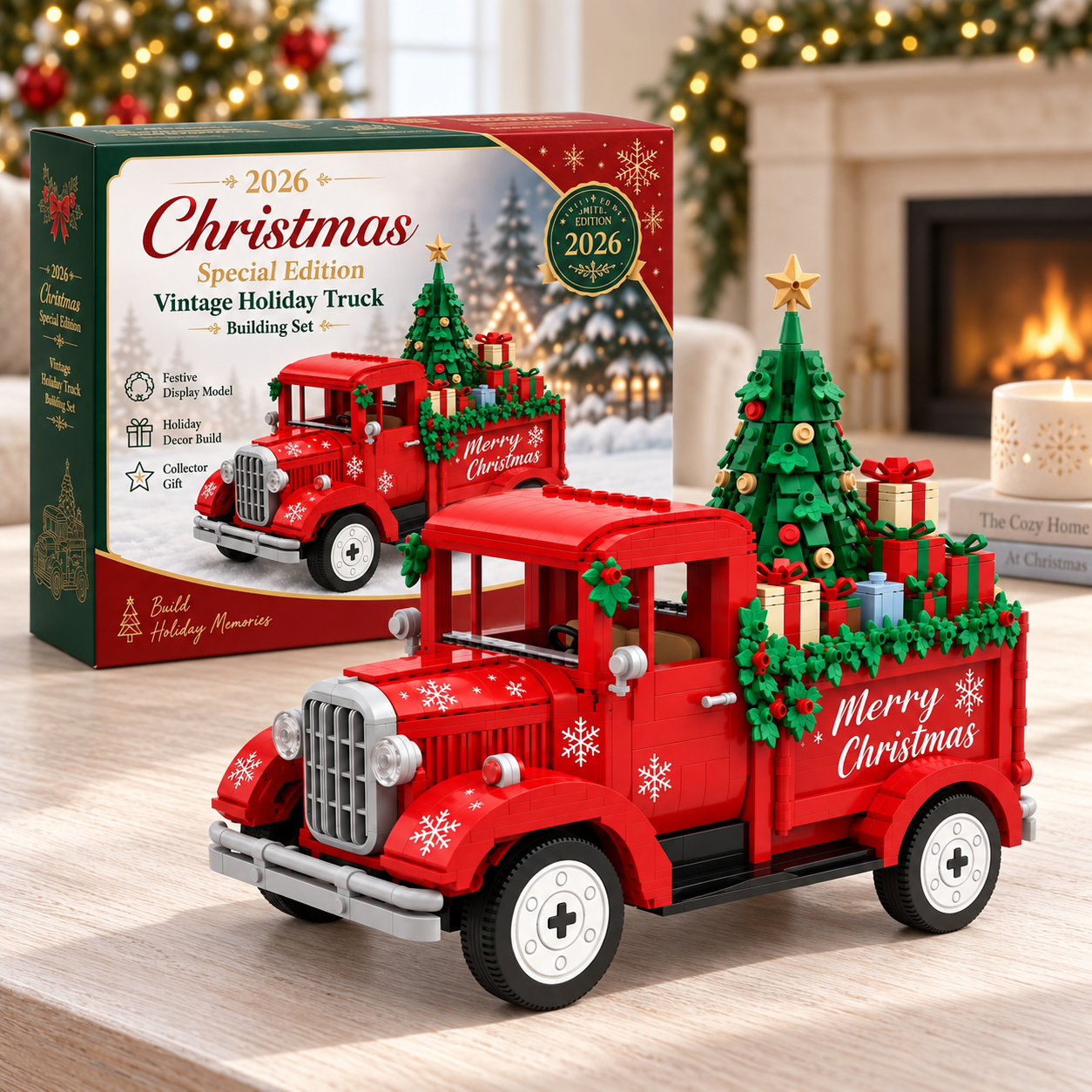 2026 Christmas Special Edition Vintage Holiday Truck Building Set