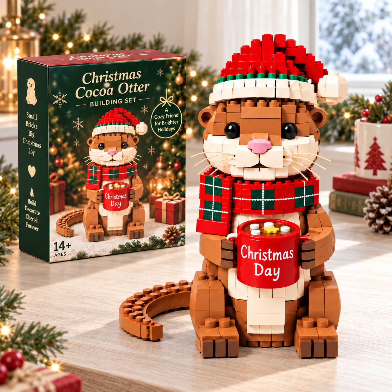 🎄 Christmas Cocoa Otter Building Set