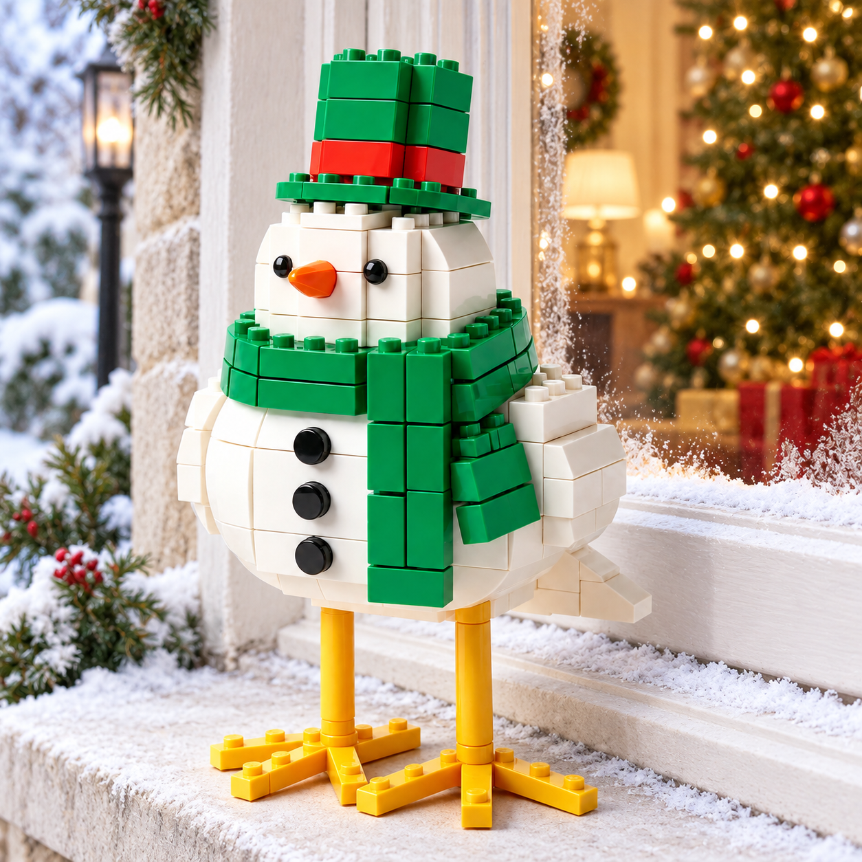 🎅🐦 Christmas Bird Duo Building Set