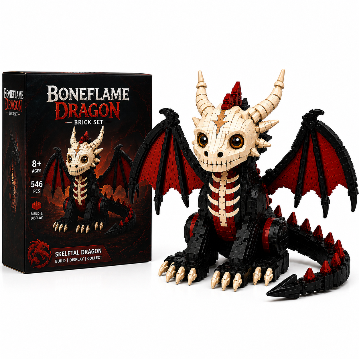 💀🔥 Boneflame Dragon Brick Set