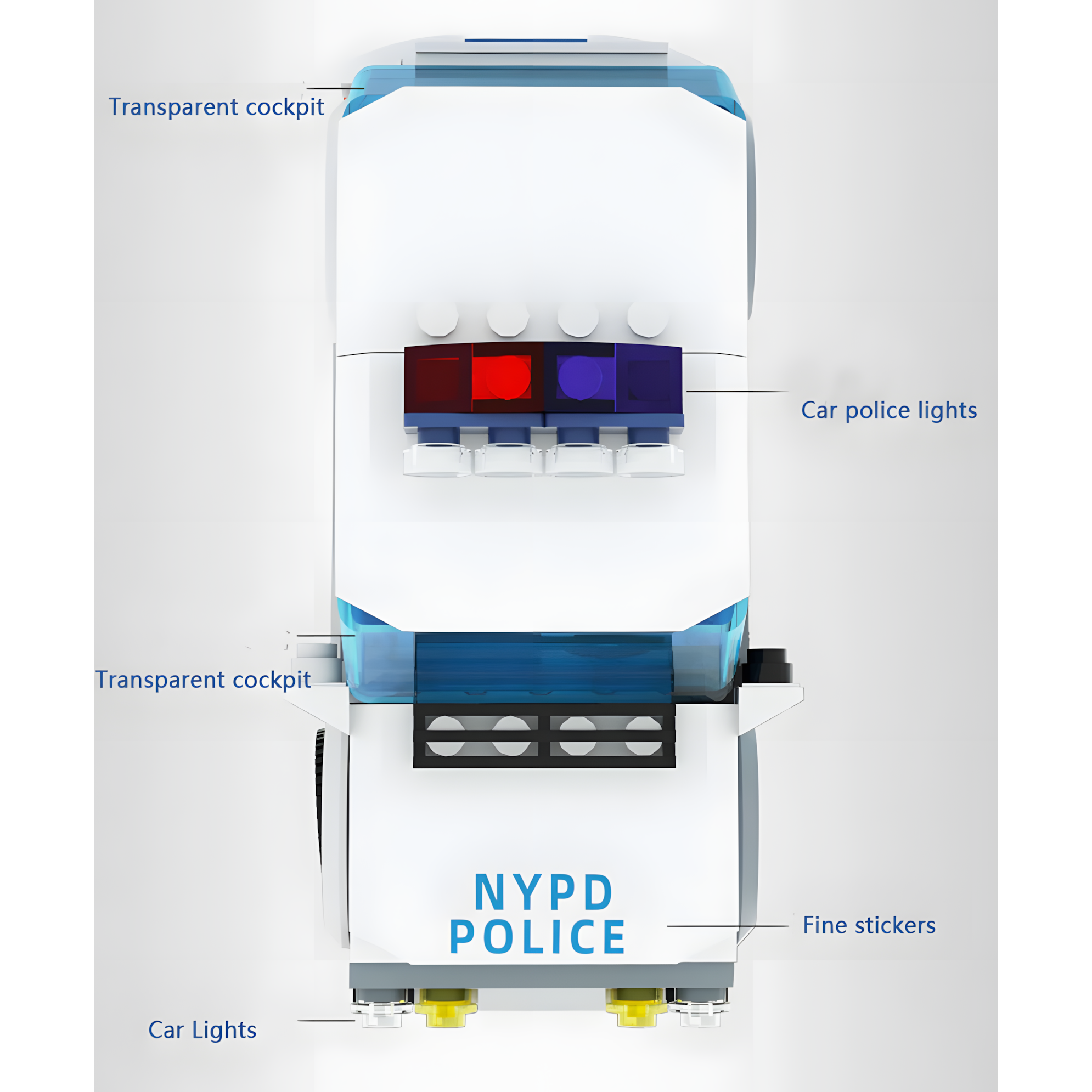 NYPD Police SUV Building Blocks (98PCS) | 1:36 Scale City Patrol Car Bricks Set