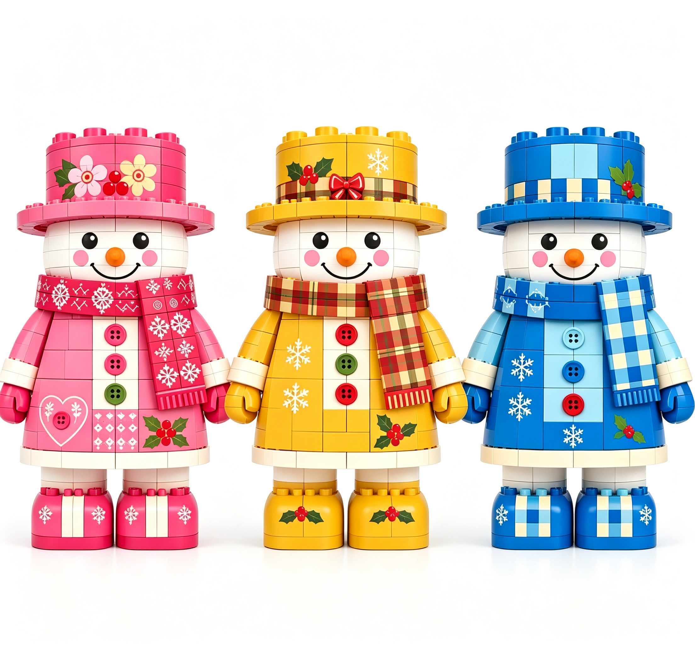  2026 Christmas Snowman Trio Building Set 🎄