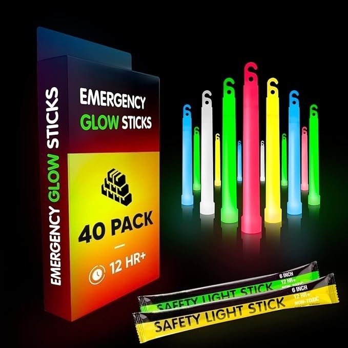 12-Hour Industrial Glow Sticks - Emergency & Survival Light Sticks