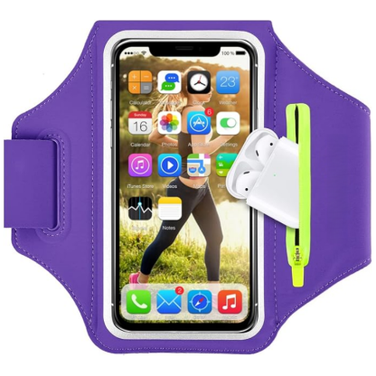 Running Armband with Zipper Pocket - Universal Fit & Sweat-Resistant