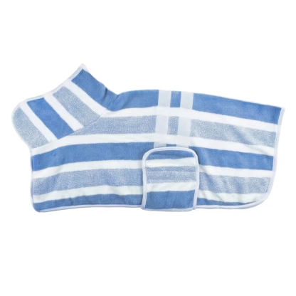 Ultra-Absorbent Dog Drying Coat – Microfiber Bathrobe for Small, Medium, and Large Dogs