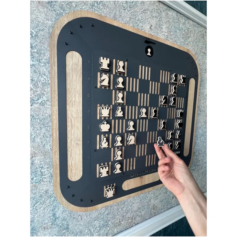 Magnetic Wall Scrabble Set – Modern Metal & Wood, 60x60 cm, Laser-Cut Wall Game