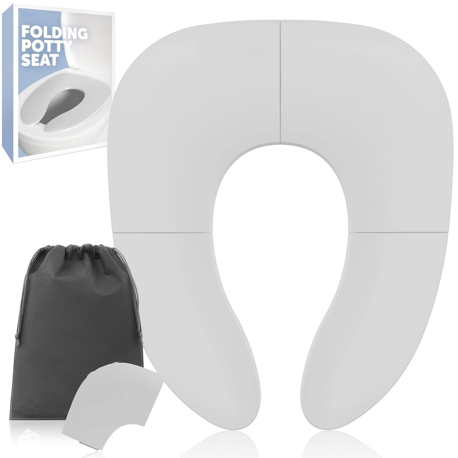 Foldable Travel Potty Training Seat for Kids – Fits Round and Oval Toilets