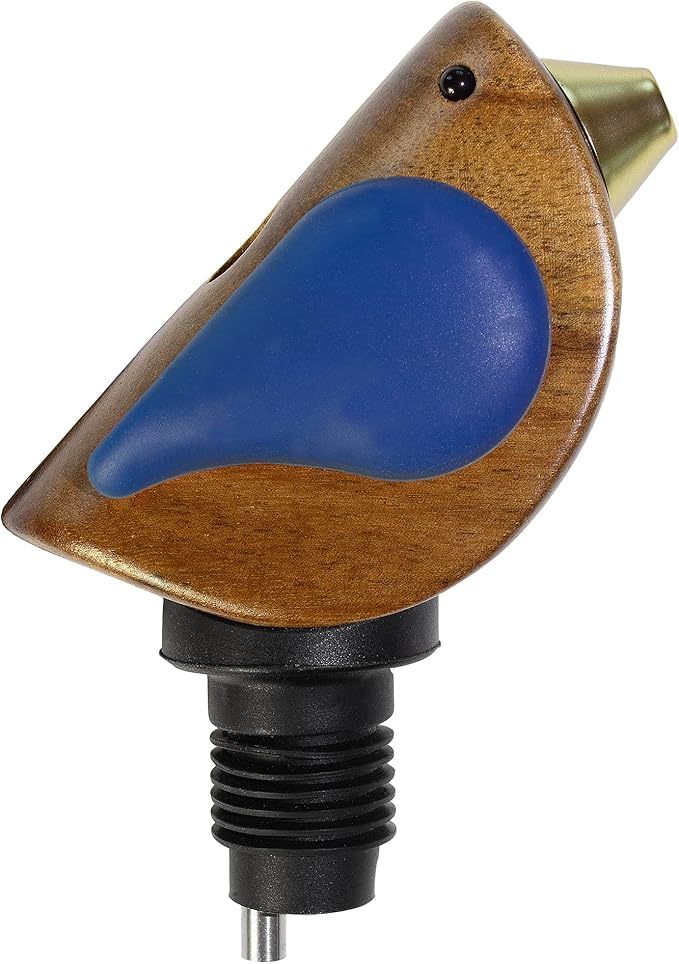 Singing Bottle Pourer – Turquoise | Acacia Wood & Silicone