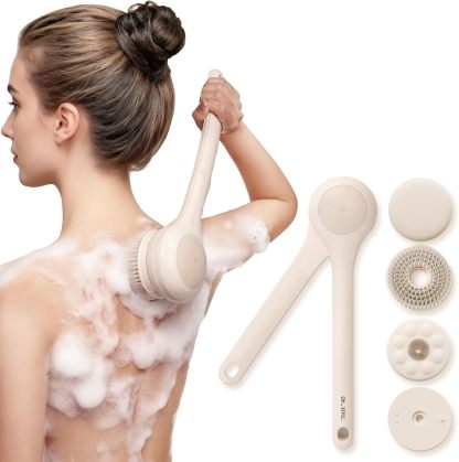 Electric shower brush back massager