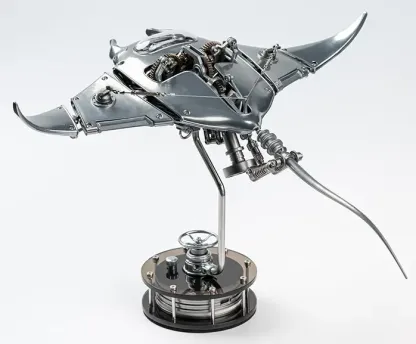 Mechanical Manta Ray Metal Model Experience the Fusion of Engineering and Art