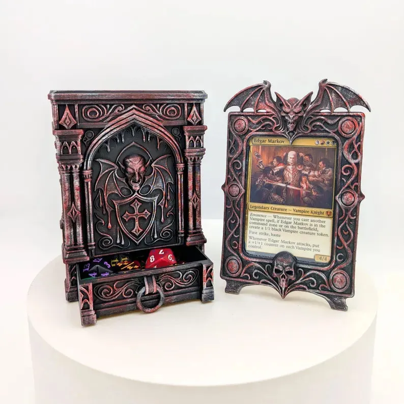 Fantasy-Themed Deck Box & Card Display Frame