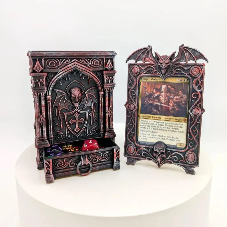 Fantasy-Themed Deck Box & Card Display Frame