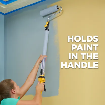Refillable Paint Roller with Built-In Reservoir – Extended Reach Wall & Ceiling Painting Tool