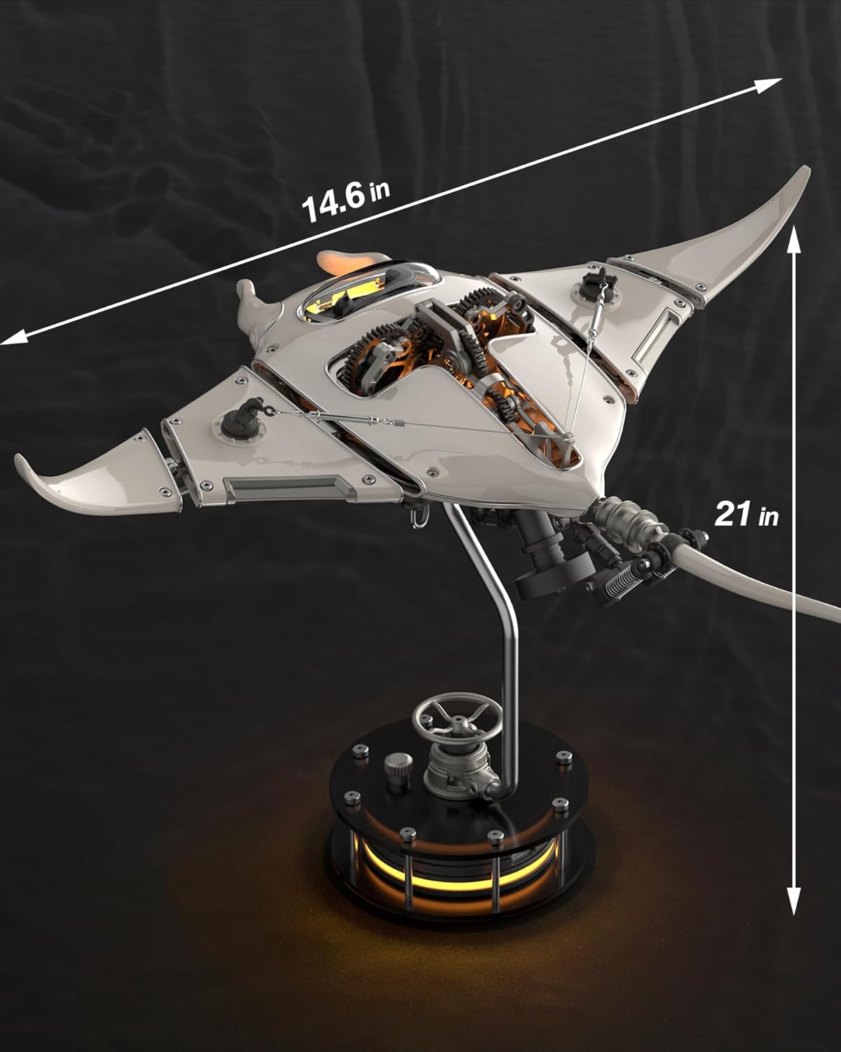 Mechanical Manta Ray Metal Model Experience the Fusion of Engineering and Art