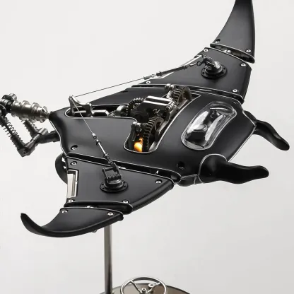 Mechanical Manta Ray Metal Model Experience the Fusion of Engineering and Art