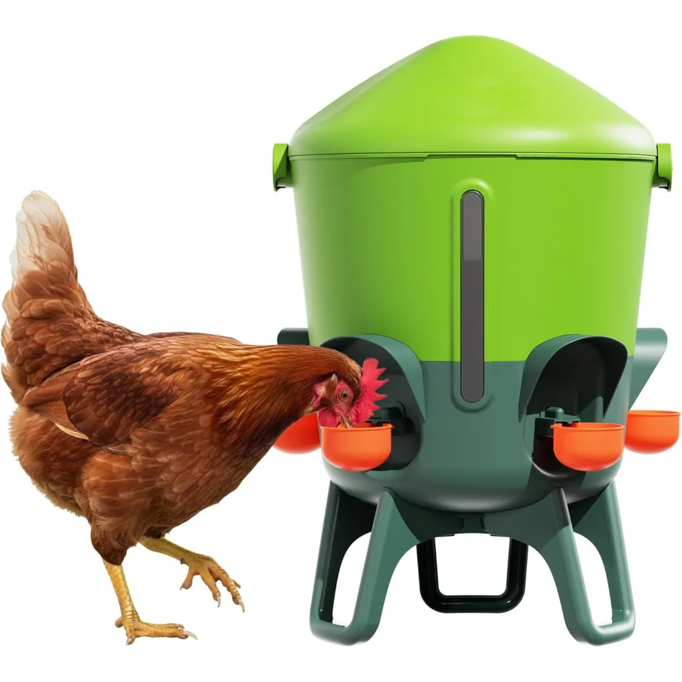 Intelligent Chicken Feeding & Watering System All-Season Hydration & Hassle-Free Feeding for Healthier, Happier Chickens