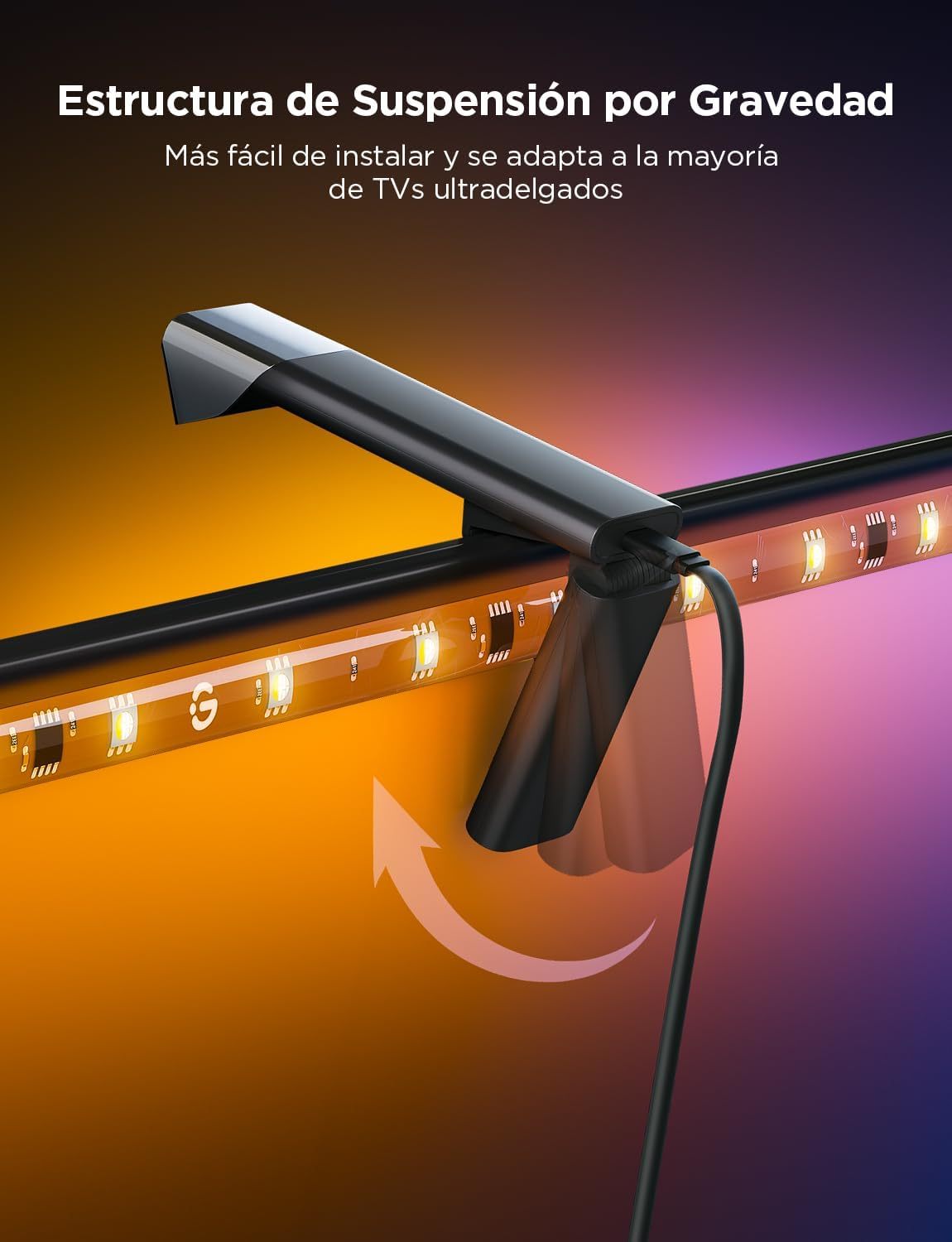 Immersive TV LED Backlight with Real-Time Color Sync for Movies & Gaming